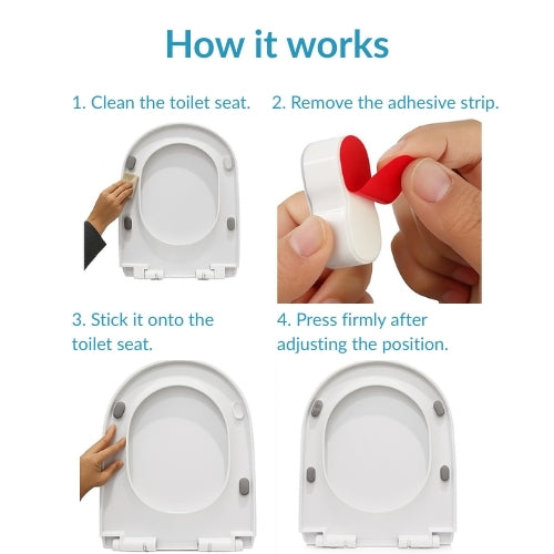 4pcs आर्क टॉयलेट ढक्कन गैस्केट सेल्फ-एडहेसिव बिडेट कवर बफरिंग शिम टॉयलेट बम्पर कुशन घरेलू सामान